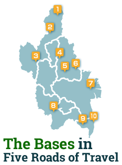 The Bases in Five Roads of Travel